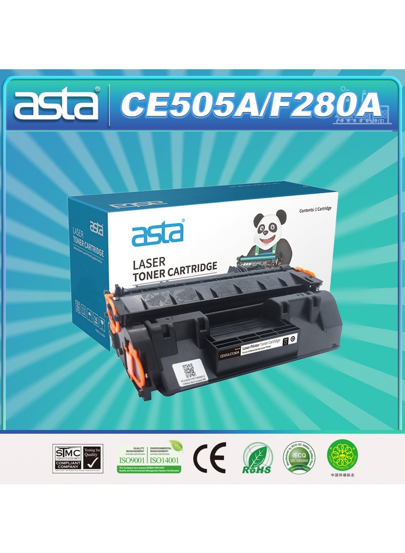 استا خرطوشة حبر ASTA P2035 CE505A 05A Universal CF280A 80A متوافقة مع طابعة ليزر جيت P2030 P2033 P2034 P2036 P2037 P2050 P2053 P2054 P2055 P2056 P2057 Pro 400 M401 M425 505A 280A 505 28 0 - Image 1